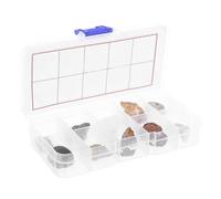 IMIKEYA Geology Kit with 10 Natural Rock Specimens Set for Classroom and Home Learning - Educational Mineral and Stone Collection for Geography Teaching and Science Exploration