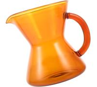 IMIKEYA Glass Coffee Pot 300ml with Handle Design, Reusable and Anti-scalding Features, Simple Shape and Stylish Yellow Colour, for Manual Brewing and Home Coffee Enjoyment