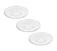 IMIKEYA Glass Tea Cup Saucers with Wear Resistance and Scratch Prevention 3pcs Multipurpose Snack Dishes for Home and Tearoom Use
