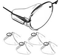 IMIKEYA Glasses Side Shields PC Clip-on Side Protectors for Eyeglasses Preventing Side Splashes 2 Pairs Suitable for Daily Wear