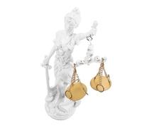 IMIKEYA Goddess of Justice Sculpture Resin Statue for Office Desk Decor Fairness and Balance Symbol Detailed White Figurine for Home and Workspaces Art Grade Ornament