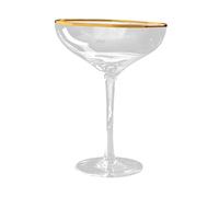 IMIKEYA Gold-Rimmed Nordic Style Standing Cup Cocktail Glass High-Heeled Wine Glass Whiskey Mug Unique Glasses Drinking Cup Banquet 400ml
