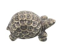 IMIKEYA Golden Alloy Turtle Figurine for Tabletop Decoration with Longterm Durability and Compact Versatile Design, Feng Shui Ornament or Home Office