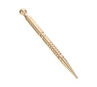 IMIKEYA Golden Brass Acupoint Stick Face Massage Rod for Acupressure Therapy Portable Easy to Store Facial Massager Tool for Wellness and Relaxation