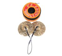 IMIKEYA Golden Meditation Cymbal Bell for Yoga Practice with Storage Bag Handcrafted Elegant Design Produces Harmonic Tones for Positive Energy for Buddhist Rituals