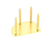 IMIKEYA Golden Stainless Steel Guitar Neck Plates with Screws Easy Mounting Replacement Reinforcement Board for Electric Guitar and Bass Musicians