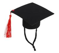 IMIKEYA Graduation Time Hamster Graduation Hat for Small Animals Lightweight Black Felt Pet Small Hat with Tassel for Hedgehogs Dress