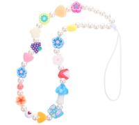 IMIKEYA Green Acrylic Heart Shape Beads Phone Lanyard Wrist Hand Strap, Decorative Chain for Camera and Key Chain, Prevents Loss and Easy Carrying for Daily Use