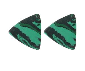 IMIKEYA Green Emerald Triangle Guitar Picks 2pcs - Portable Bass Acoustic Simple Plectrums for Fingerstyle Playing in Musical Instruments Accessories