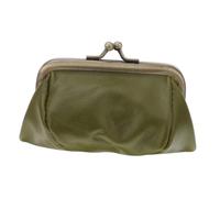 IMIKEYA Green PU Coin Holder Wallet for Women Mini Storage Purse with Easy Open Close Design Scratch-Resistant Material Compact Cash Purse for Female Friends