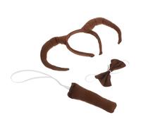 IMIKEYA Halloween Antelope Horn Headband Set Realistic Plush Sheep Costume Accessories for Adults and Includes Horn Headband Sheep Ears and Tail for Parties and Dress Up Events