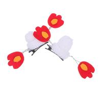 IMIKEYA Halloween Mini Hat Hair Clips for Women - 1 Pair Flame Devil Witch Hat Side Snap Barrettes - Halloween Party Hair Accessories for Cosplay and Festival