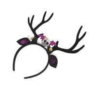 IMIKEYA Halloween Skull Headband Lightweight Skull Hair Accessories for Women Creepy Devil Horns Headpiece for Masquerade Cosplay Party and Trick Treat Events Comfortable Reusable Festival