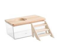 IMIKEYA Hamster Bathroom Bath Box Steps for Hamster Bedding Pet Litter Box Accessory for Dwarf Cage