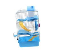 IMIKEYA Hamster Three-layer Cage Luxury Pet House for Small Animals Portable Home