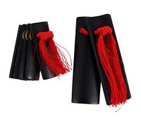 IMIKEYA Handmade Chinese Kuaiban Bamboo Percussion Instrument Pair, Black Traditional Clapper for Children and Adults, Classic Allegro Musical Accessory for Festival Performance and Crosstalk