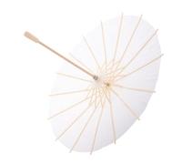 IMIKEYA Handmade Practical and Paper Bamboo Parasol Umbrella Beige Frame with Painting Sunshade for Wedding Decorations and Craft Enthusiasts Projects