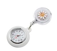 IMIKEYA Hanging Nurse Watch Clip-on Design Dial White Alloy Quartz Movement Super Glass for Nurses Paramedics Birthday Christmas
