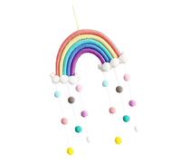 IMIKEYA Hanging Raindrops Decor Handmade Pendant for Boys and Girls Bedroom Nursery Wall Art Shower Decoration and Washable Cloudy Rainbow Design