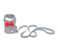 IMIKEYA Harness Gentle with Leash Decorative Bunny Set Adjustable and Butterfly Bow, Soft Mesh Cloth Material Protection for Bunnies and Guinea Pigs, for Longer Outings and Leisure Time