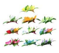 IMIKEYA Hawaiian Flower Fabric Material 10pcs Assorted Color Hair Clips Hair Accessories That Hold Firmly and Don’t Knot Random Color for Women for Beach and Party Use