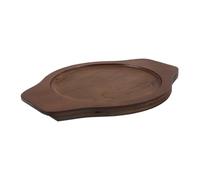 IMIKEYA Heat Resistant Wooden Trivet Oval Tray for Korean Bibimbap Stone Bowl Multipurpose Kitchen Pot Holder and Anti-hot Pad for Hot Dishes and Casserole Serving