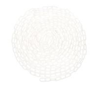 IMIKEYA Heavy Duty Plastic Safety Chain Barrier White Security Linked Chain for Traffic Control Crowd Management and Road Cone Warning Partition
