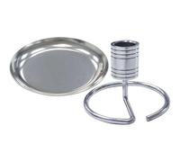 IMIKEYA Home Use Stainless Steel Moxa Stick Holder with Tray, Indoor Moxibustion Roll Burner Rack Set