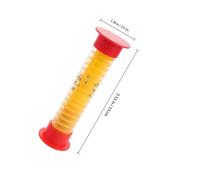 IMIKEYA Hourglass Sand Timer with Buzzer 5-second Card Game Timer 13cm Red Cap Yellow Tube Board Game Accessory for Classroom and Family Play