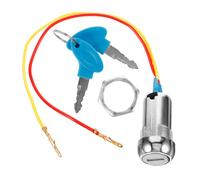 IMIKEYA Ignition Key Starter Switch Lock for Electric Scooters Atv Mopeds Aluminum Alloy and Rubber Construction Compact Lightweight Replacement Ignition Keyed Lock for Scooter Theft