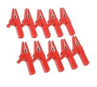 IMIKEYA Insulated Alligator Clamp Test Clips Max Opening 14mm 10pcs for Safety with Fully Enclosed Copper Clip and Handle Suitable for High Current Applications and Current