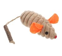 IMIKEYA Interactive Cat Mouse Filled with Catnip and Actinidia Polygama, Plush Soft and Comfortable Material with Elastic Cotton Rope, for Indoor Cats and Kittens to Teethe and Play