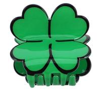 IMIKEYA Irish Shamrock Hair Clip for St Patrick’s Day, Decorative Green Clover Hair Claw Accessory, Irish Party Hairpin for Women