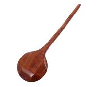 IMIKEYA Japanese Long Handle Wooden Soup Spoon Large Asian Ramen Ladle Round Soup Spoon for Cooking and Eating Porridge Kitchen Utensil