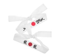 IMIKEYA Japanese Style Headband 2pcs Chef Headbands Dragon Print, Wide Cotton Head Wraps for Sushi Chefs and Workout, Unisex Kitchen and Sports Hair Accessories