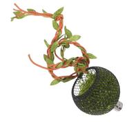 IMIKEYA Jumping Spider Artificial Plant Vines and Leaves Decorations, with Hideout Enclosure Accessories Metal Multifunctional Portable Habitat Hide Box for Bearded Dragon and Lizard Cube