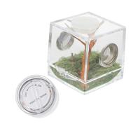 IMIKEYA Jumping Spider Habitat Box with Humidifier 2pcs Small Enclosure for Florida Jumping Spiders Includes Feeding Port and Lamp