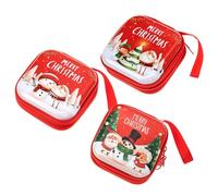 IMIKEYA Key Storage Bag and Xmas Wallet 3Pcs Xmas Packing Bags Headphone Storage and Christmas Tree Hanging Decor for Small and Daily Use 7.5X7.5Cm