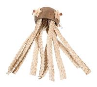 IMIKEYA Khaki Coconut Shell Bird Shredding for Parrots and Birds, Easy Installation Foraging Plaything Hanging in Birdcage, Safe Chewing and Interactive Fun