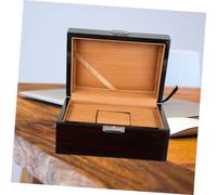 IMIKEYA Lacquered Wooden Jewelry Storage Box with High Gloss Finish Durable Watch Organizer with and Electroplated Buckle Elegant Retro Grain Design for Watches and Accessories