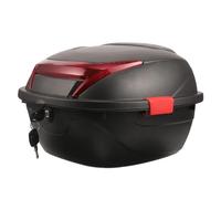 IMIKEYA Large Capacity Multi-Function Tail Box for Motorbikes E-Bikes and Scooters Matte Black Reinforced Base and Random Color Straps