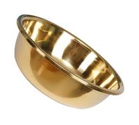 IMIKEYA Large Stainless Steel Mixing Bowl Metal Bowl with Flat Bottom, Thickened Practical Kitchen Vegetable Basin in Golden, Convenient for Washing Rice and Food Preparation Style