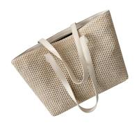 IMIKEYA Large Straw Tote Bags for Women Summer Woven Tote Bag with Large Capacity, Multi-purpose Portable Design, Beige Straw Purse for Beach and Dating