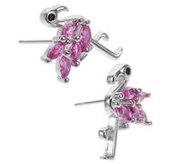 IMIKEYA Lightweight Copper Flamingo Earrings for Women Retro Dangle Statement Jewelry Comfortable and Durable Animal Studs Cute Tropical Design for Christmas Valentines Day Gifts