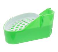 IMIKEYA Lightweight Detachable Small Animal Litter Box Made of Abs for Rabbits and Gerbils, Hamster Potty Trainer Suitable for Porch Or Kitchen Use, Green Corner Toilet Tray