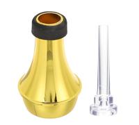 IMIKEYA Lightweight Trumpet Straight Mute Set for Trumpet Lovers, Abs Material with Golden Finish, Convenient to Carry and Lowering Tone for Practice and Performance