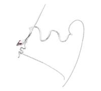 IMIKEYA Long Hair Pin Chinese Hair Stick Silver Metal Vintage Elegant Snake Design with Tassel for Night and Dates Ponytail Hold