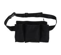 IMIKEYA Massage Oil Bottle Storage Waist Bag Tool Holder for Therapists Side Straps, Portable Black Waist Tool Bag for Essential Oils and Massage Lotion Bottles