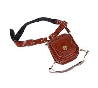 IMIKEYA Medieval Waist Bag with Thigh Strap Renaissance PU Belt Pouch for Women Vintage Fanny Pack for Halloween Cosplay Pirate Costume Accessory Practical Small Hip Satchel for Festivals