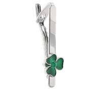 IMIKEYA Men’S Shamrock Tie Clip for Banquet and Party, Metal Decorative Necktie Bar, Irish Suit Accessory for St Patrick’S Day and Formal Wear